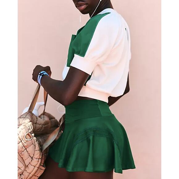 SET FP Movement On Base Tee & Pleats And Thank You Skort Skirt Green M/L - Picture 3 of 13